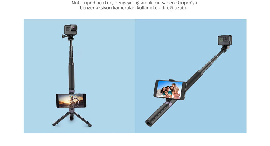 Pgytech Hand Grip & Tripod for Osmo Pocekt and Action Camera